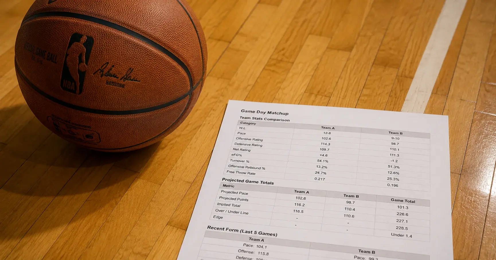 NBA over under totals betting analysis with pace and matchup data for UK punters